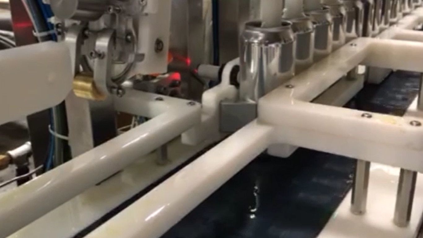 Saucony Creek Brewing Company canning line